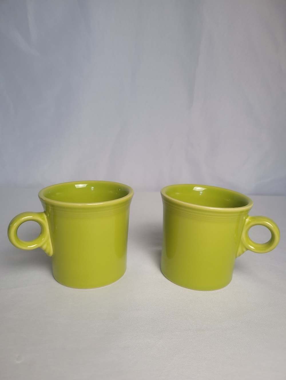 Fiestaware Lot Of 2 Lemongrass Green Coffee Mugs Homer Laughlin